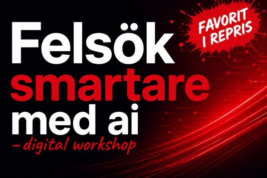 Digital workshop 18 september - Felsök smartare med AI